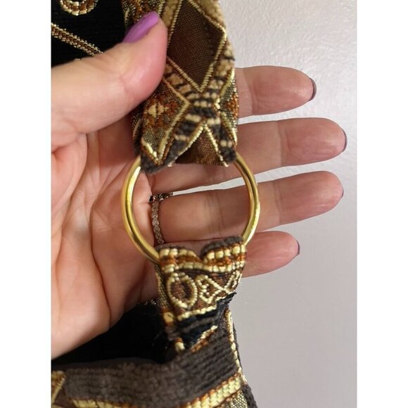 Tapestry Floral Crossbody Boho Western Retro 80s Tribal Funky Artsy Classic Chic - Picture 6 of 11